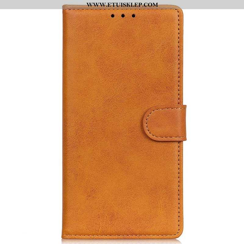 Obudowa Etui Na Telefon do Poco X4 GT Matowa Sztuczna Skóra